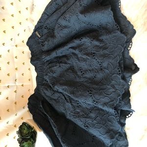 Hollister Skirt XS Black Women’s Lace EyeletCover